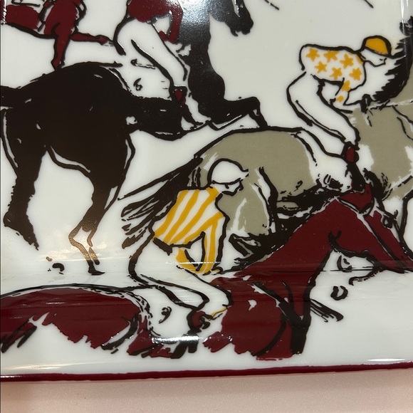 Authentic Hermes Horse Racing Design Decorative Tray - Picture 2 of 6